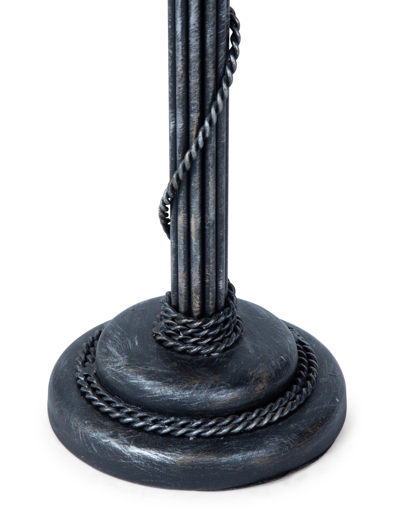 Two Matching Silvered Metal Palm Tree-form Candlesticks — 20TH CENTURY
