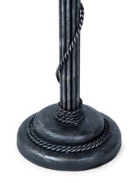 Two Matching Silvered Metal Palm Tree-form Candlesticks — 20TH CENTURY