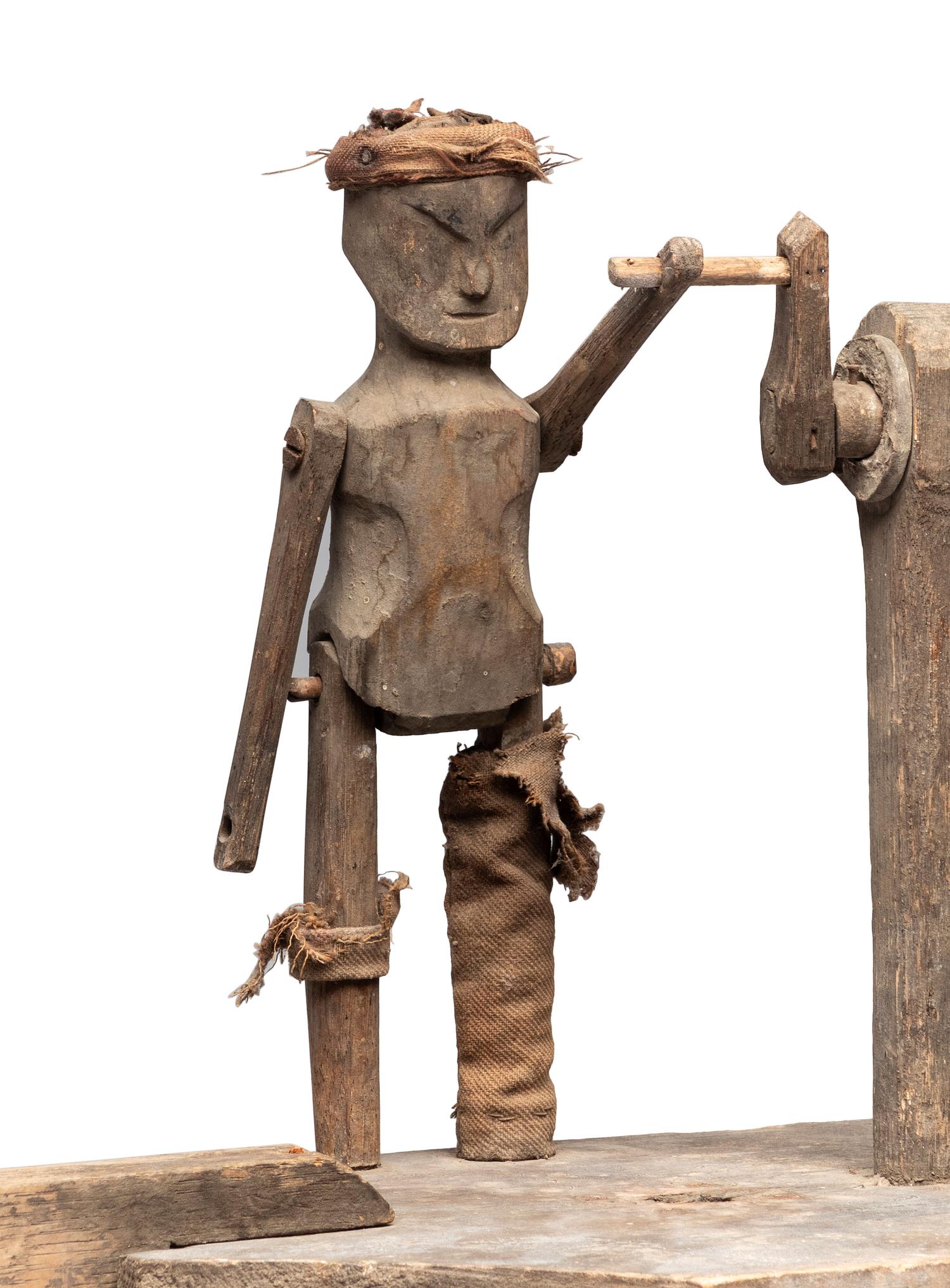 A Figural Pine Whirligig