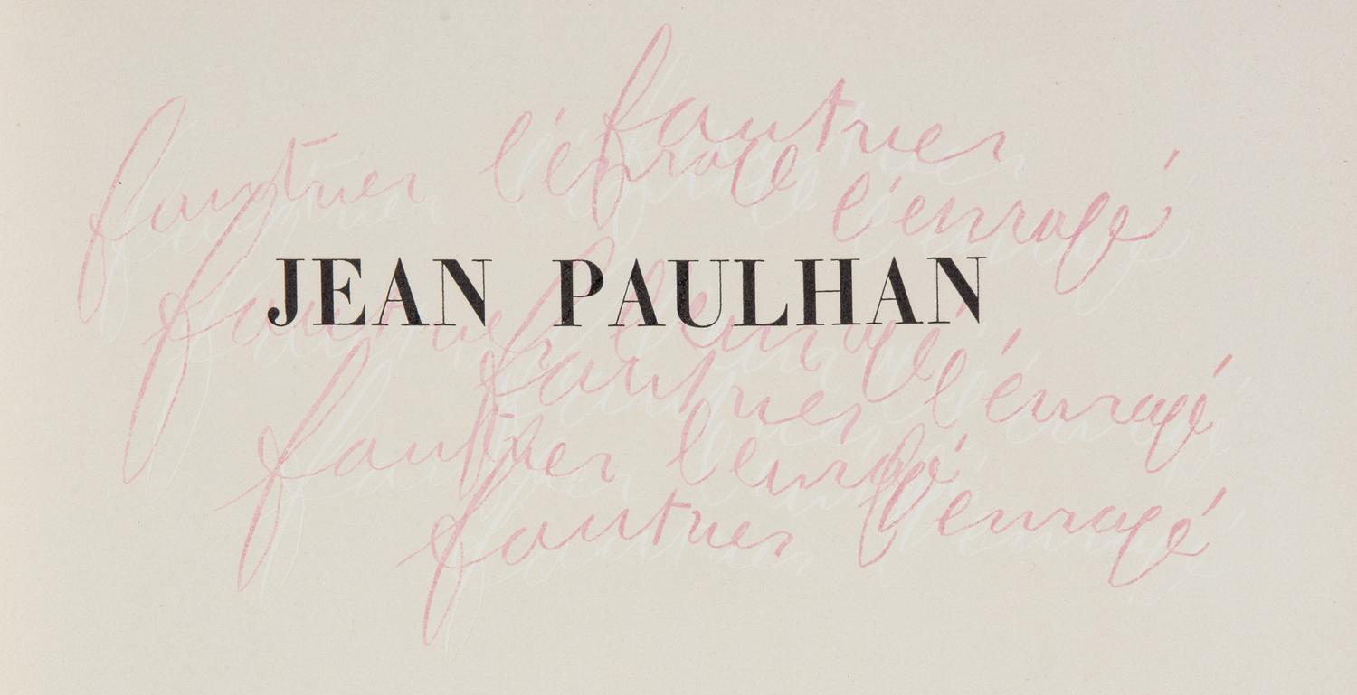 [FAUTRIER, Jean and Jean Paulhan]