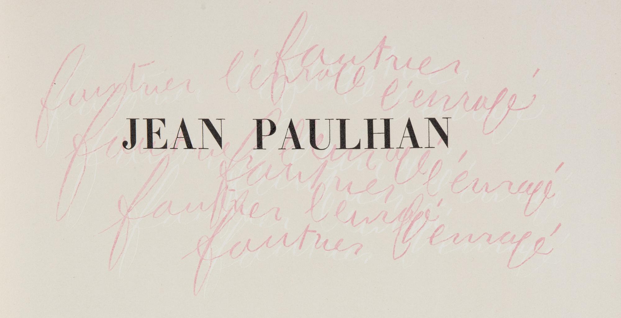 [FAUTRIER, Jean and Jean Paulhan]