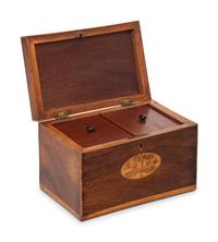 A George III Marquetry Tea Caddy