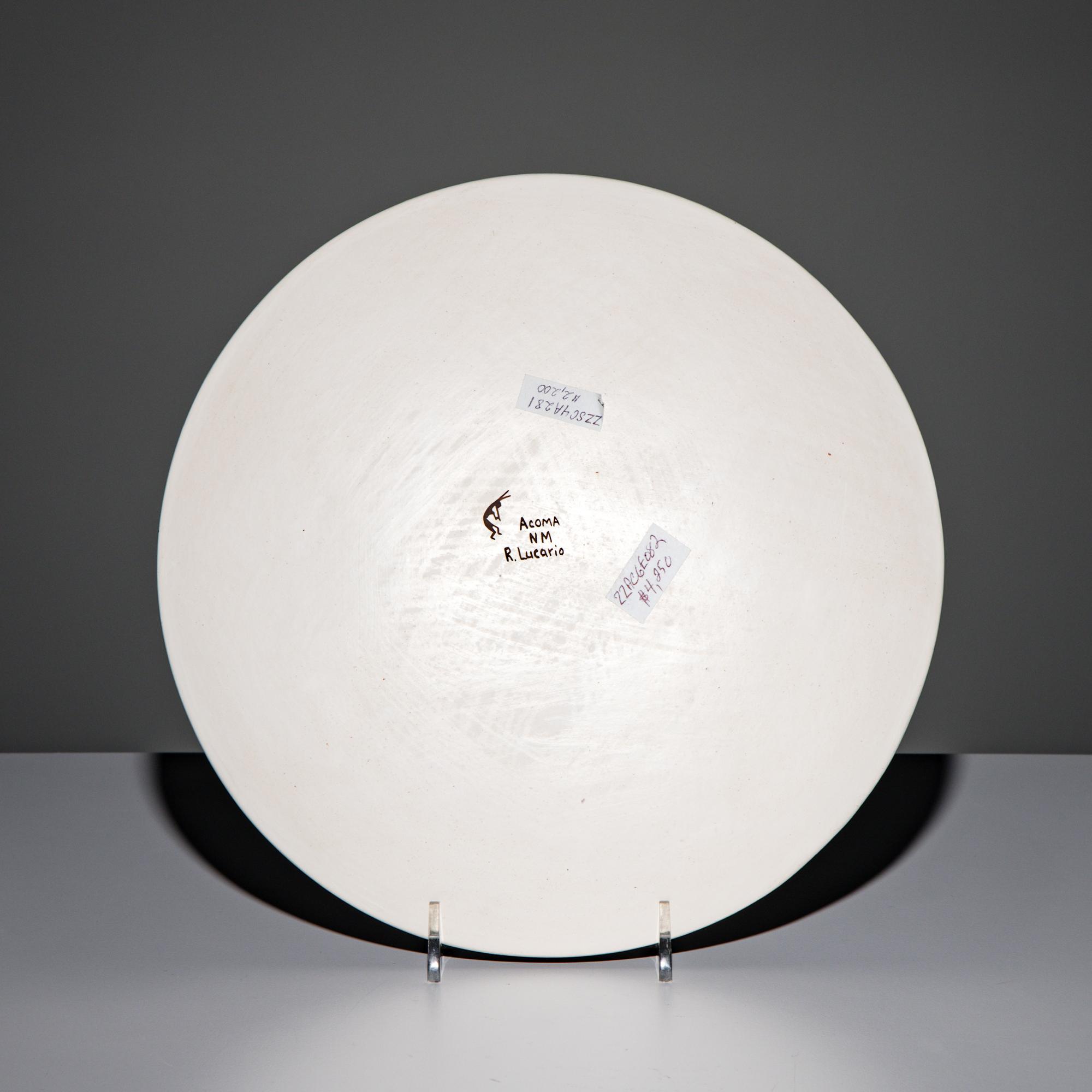 Rebecca Lucario (Acoma, b. 1951) — Fine Line Polychrome Pottery Plate
