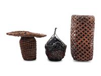 Four Japanese Bamboo Ikebana Baskets