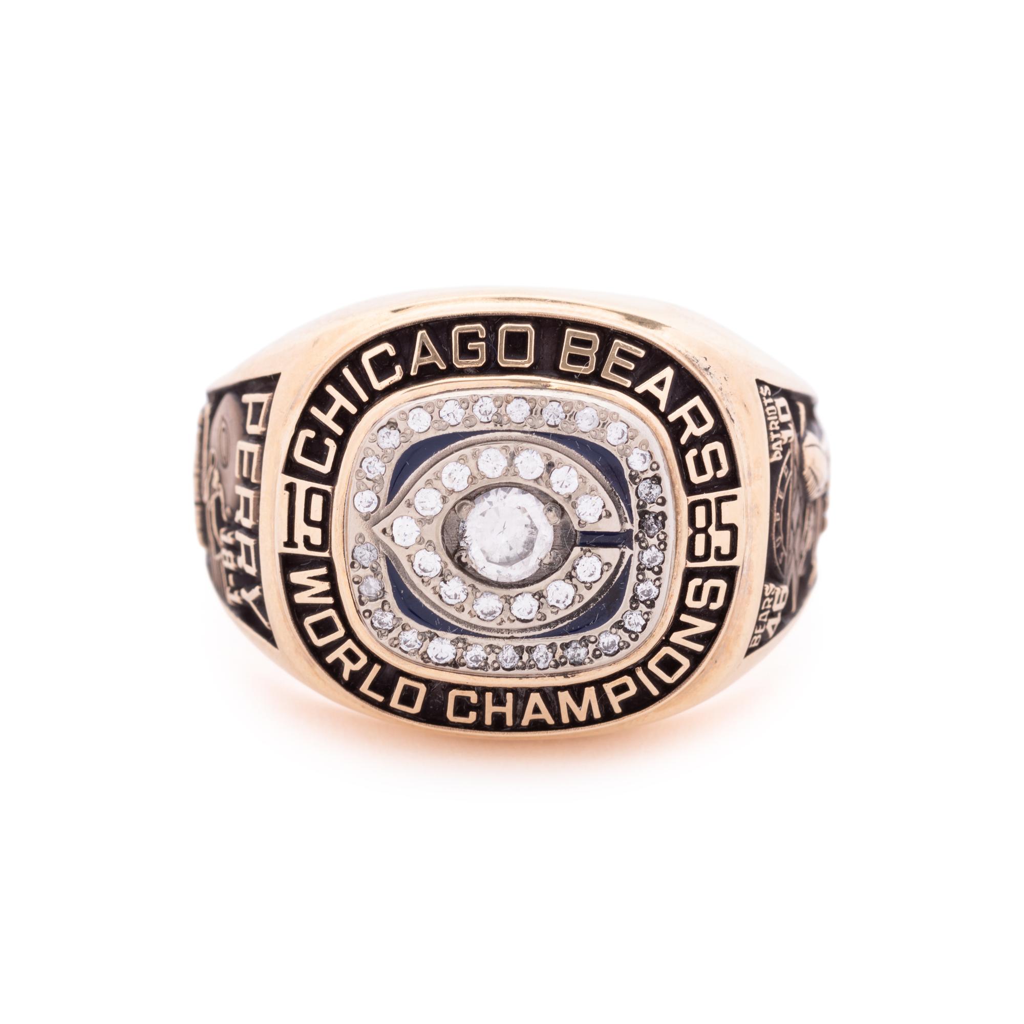 A Rare Jostens 1985 Chicago Bears Super Bowl XX Championship Salesman Sample Ring Crafted to William "The Refrigerator" Perry's Size With Original Presentation Box