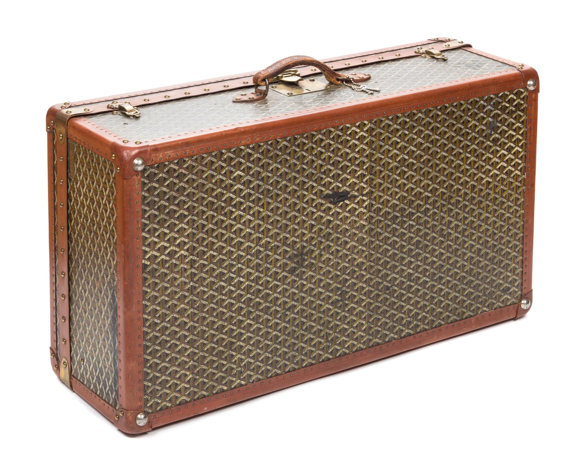 A Goyard Large Hardsided Suitcase, 34" x 18" x 9.5".