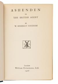 MAUGHAM, W. Somerset (1874-1965). Ashenden, or The British Agent . London: William Heinemann, 1928.