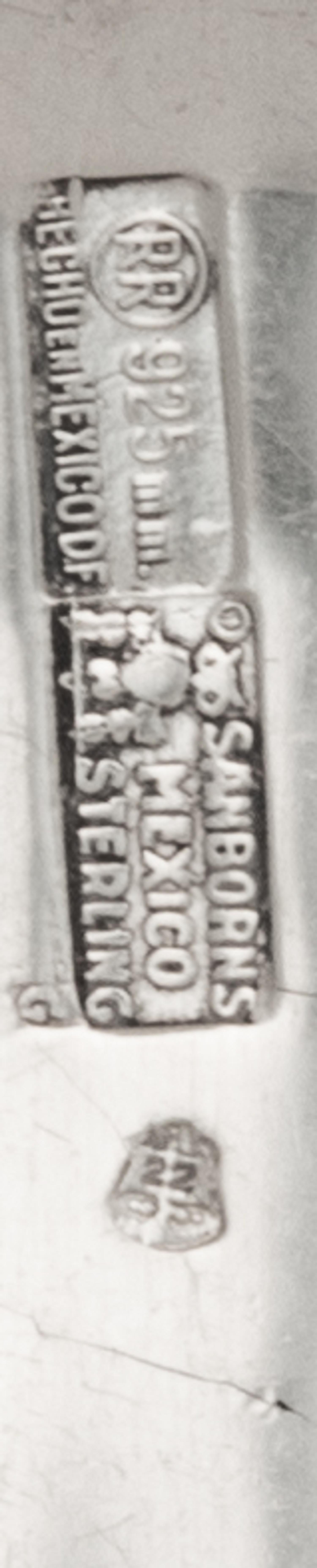 Three Mexican Silver Serving Articles