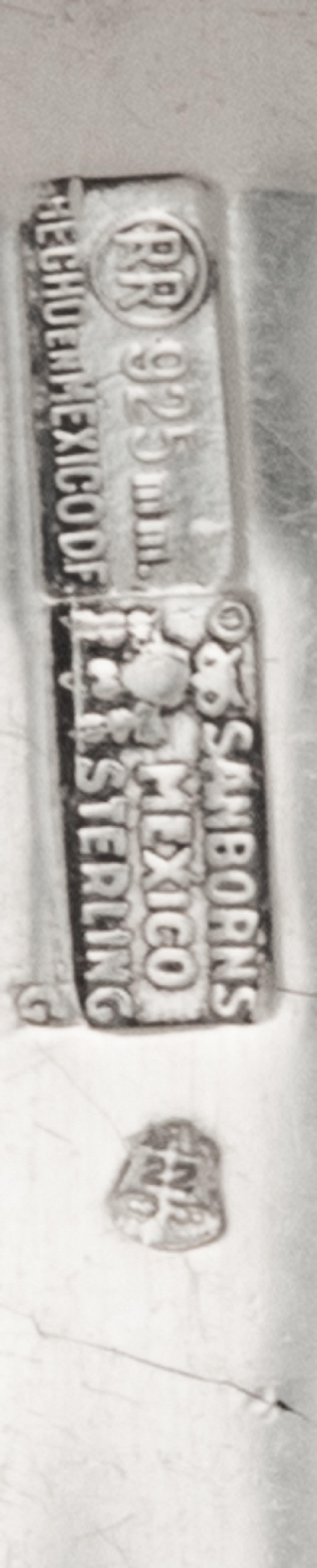 Three Mexican Silver Serving Articles