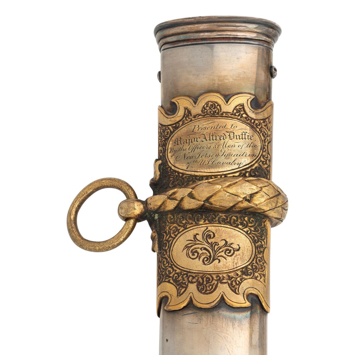 Tiffany British Pattern 1854 Cavalry Officers Presentation Saber of Major (later General) Alfred Duffie - Captured by Mosby