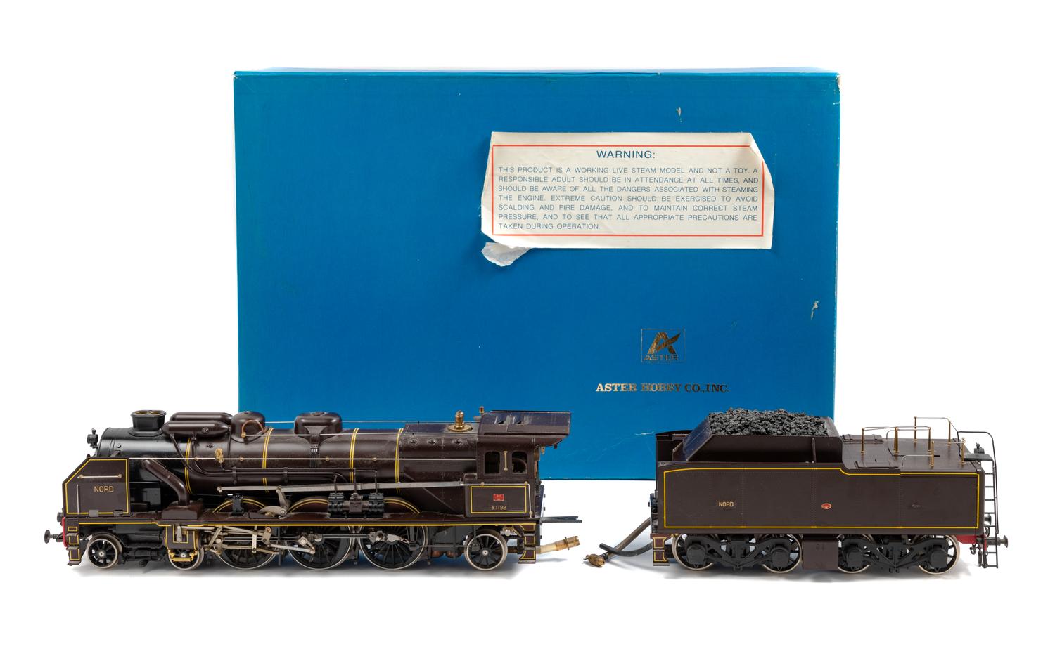 An Aster/Fulgurex Polychrome 1-Gauge S.N.C.F: Nord Locomotive and Tender