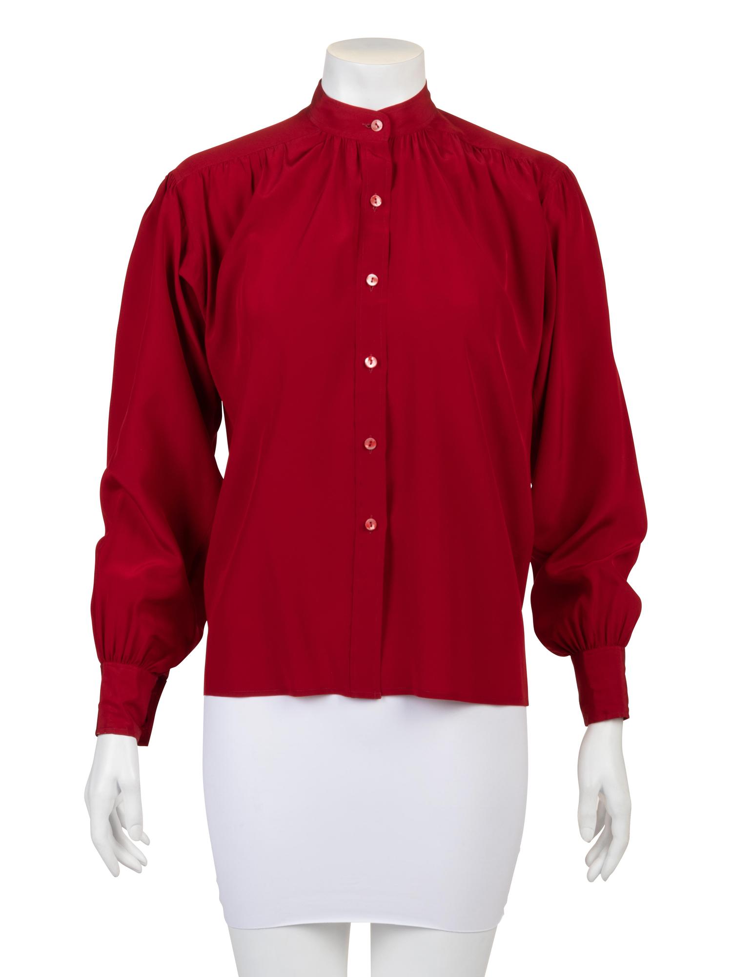Three Vintage Designer Blouses, 1970-90s: Two Yves Saint Laurent & One Jean Halm