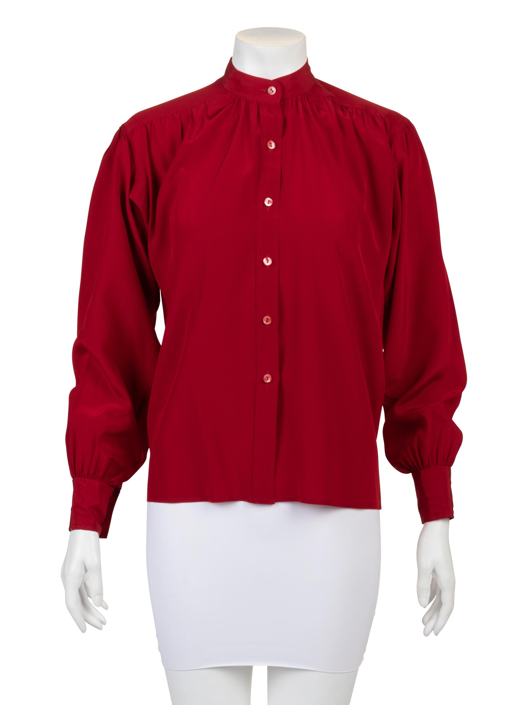 Three Vintage Designer Blouses, 1970-90s: Two Yves Saint Laurent & One Jean Halm