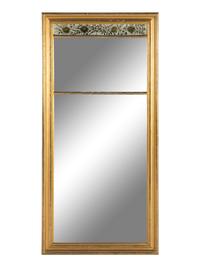 An English Giltwood and Églomisé Panel-Inset Pier Mirror