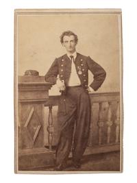 [CIVIL WAR]. LILIENTHAL, Theodore (1829-1894), photographer. CDV of 1st New Orleans Volunteer Captain James H. Bradley. New Orleans, LA.