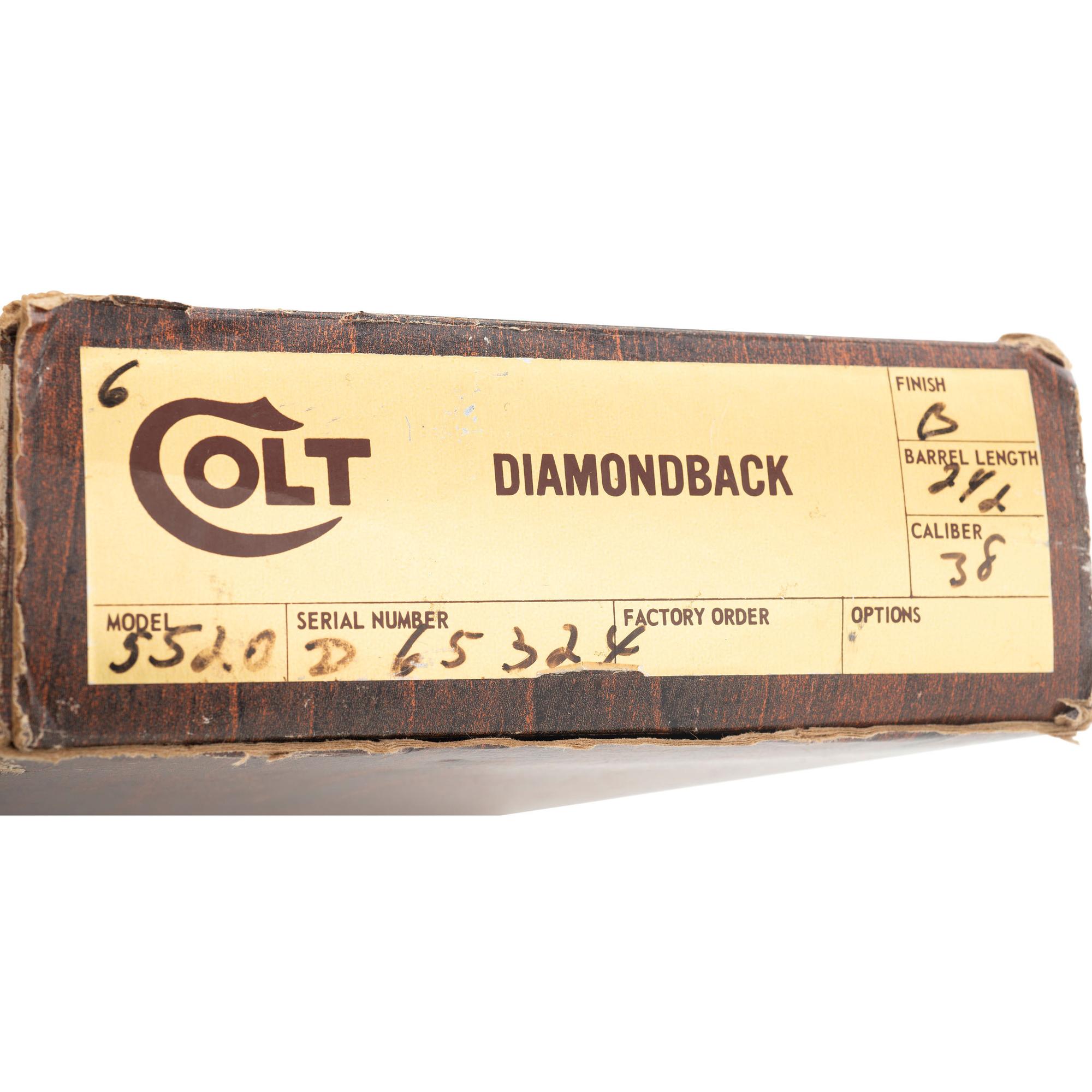*Colt Diamondback .38 Revolver with 2.5" Barrel in Factory Box