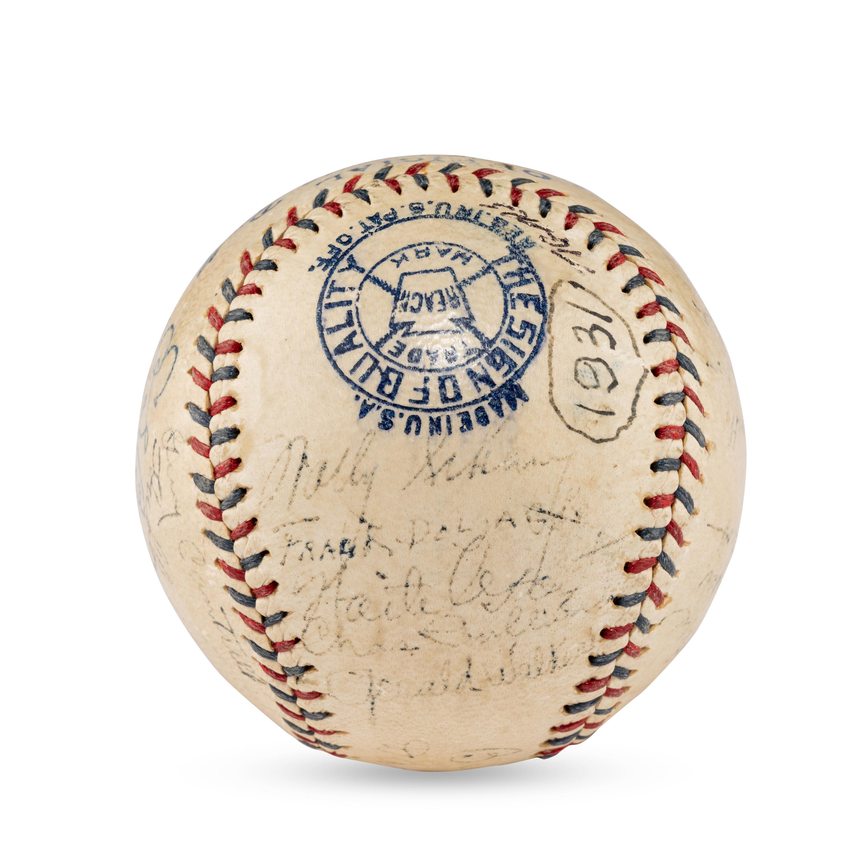 A 1931 Detroit Tigers Team Signed Autograph Baseball (JSA Auction Letter),