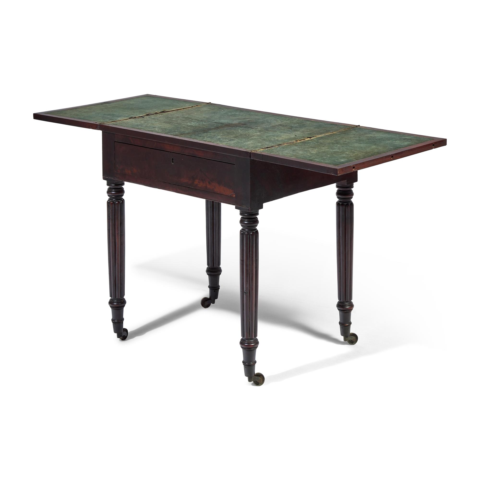 A Late Federal Carved Mahogany Writing Table
