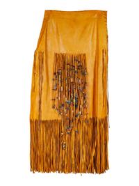 Women's Red Leather Beaded Jacket with Fringe, by Patricia Wolf, Texas, size 8