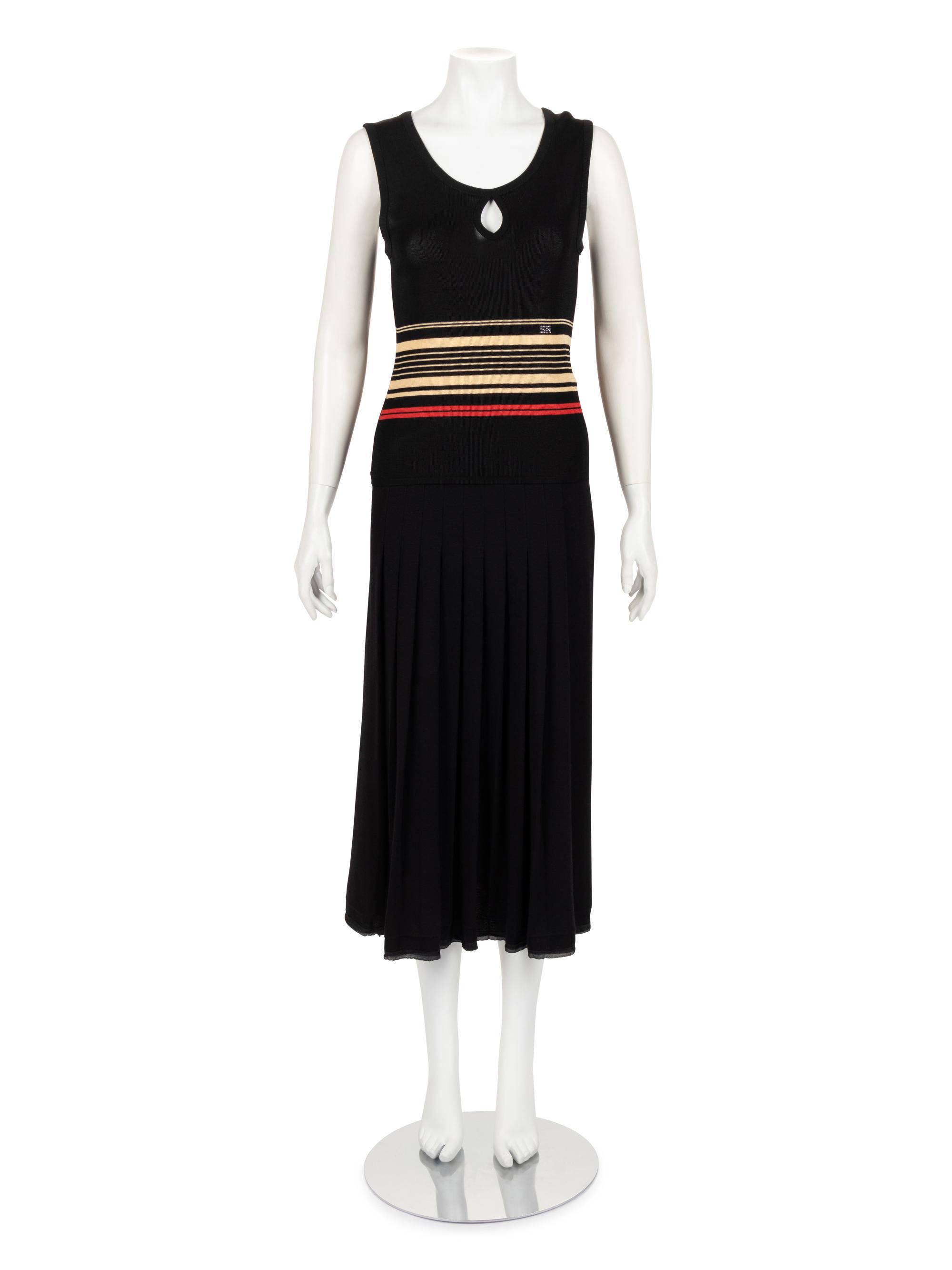 One Sonia Rykiel Three-Piece Ensemble and One Chanel Knit Top, 1990s