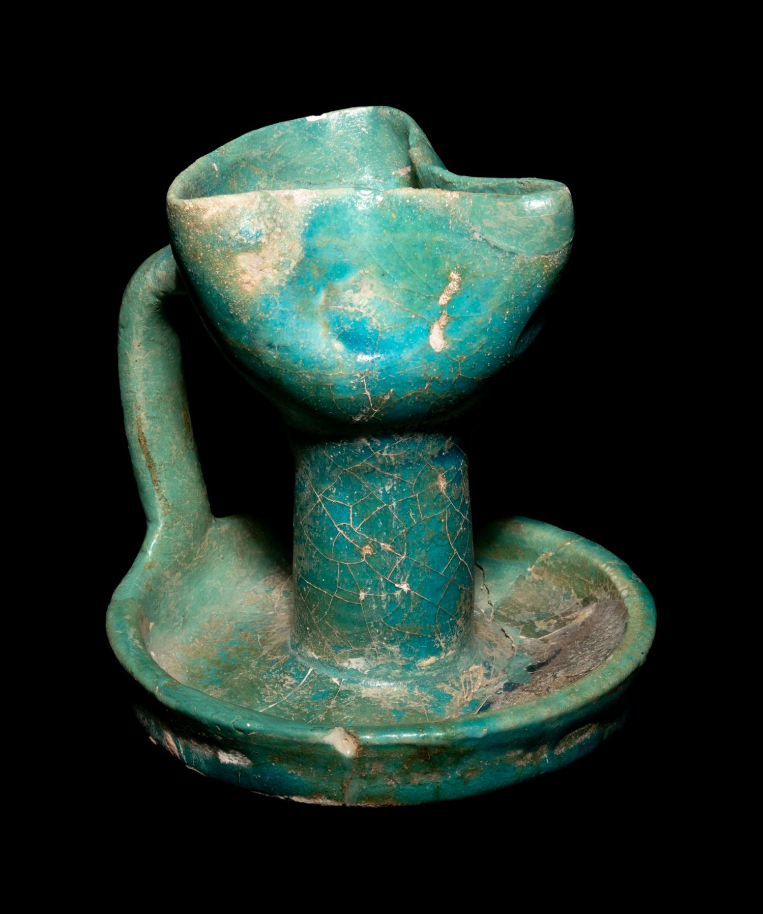 An Islamic Faience Lamp