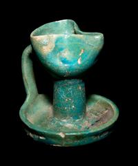 An Islamic Faience Lamp