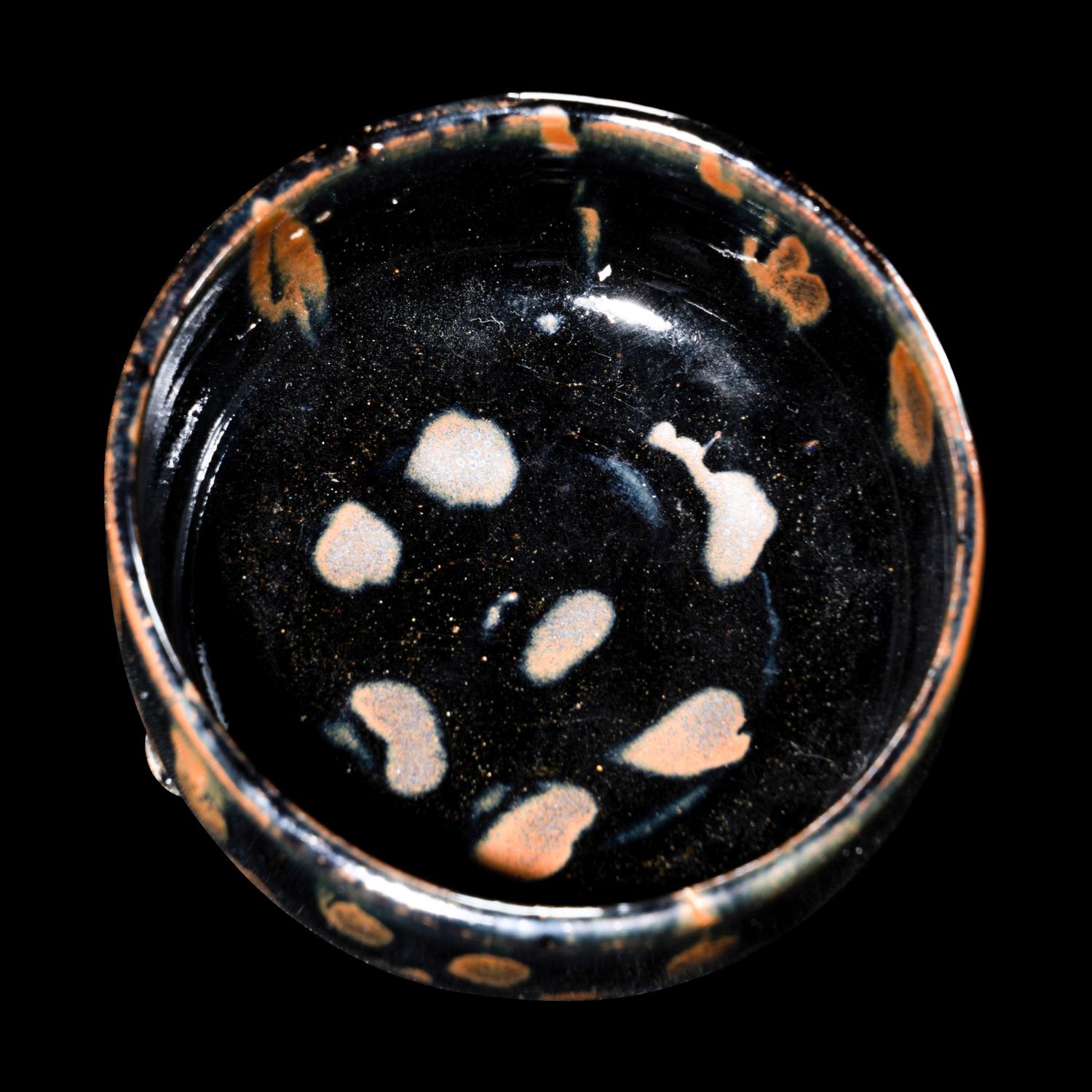 A Russet Splashed Black Glazed Stoneware Bowl