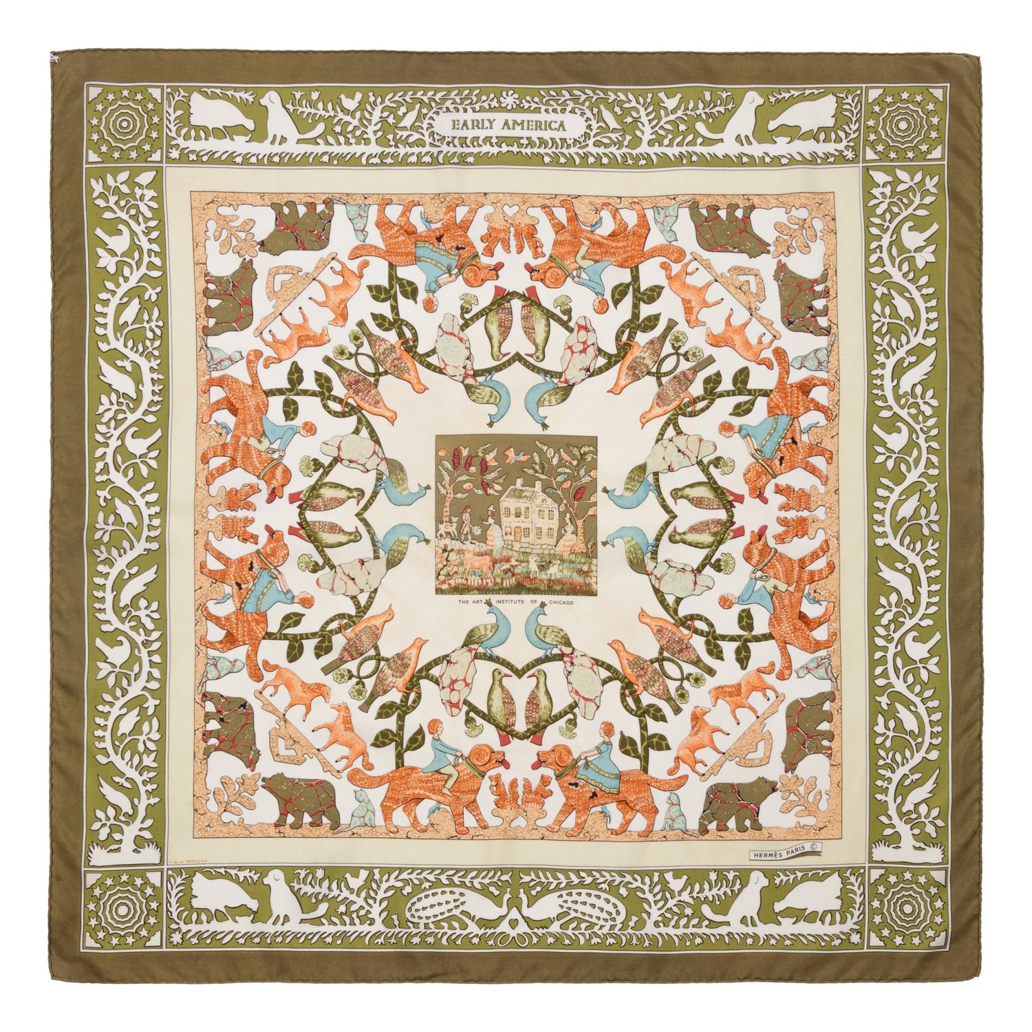 Two Hermès 90cm Silk Scarf, Carre