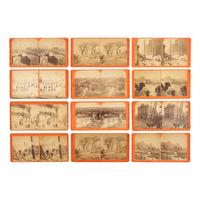 [Chicago Fire]. Lovejoy and Foster, publishers. A group of over 90 stereoviews taken after the Chicago Fire, including examples by G.N. Barnard.