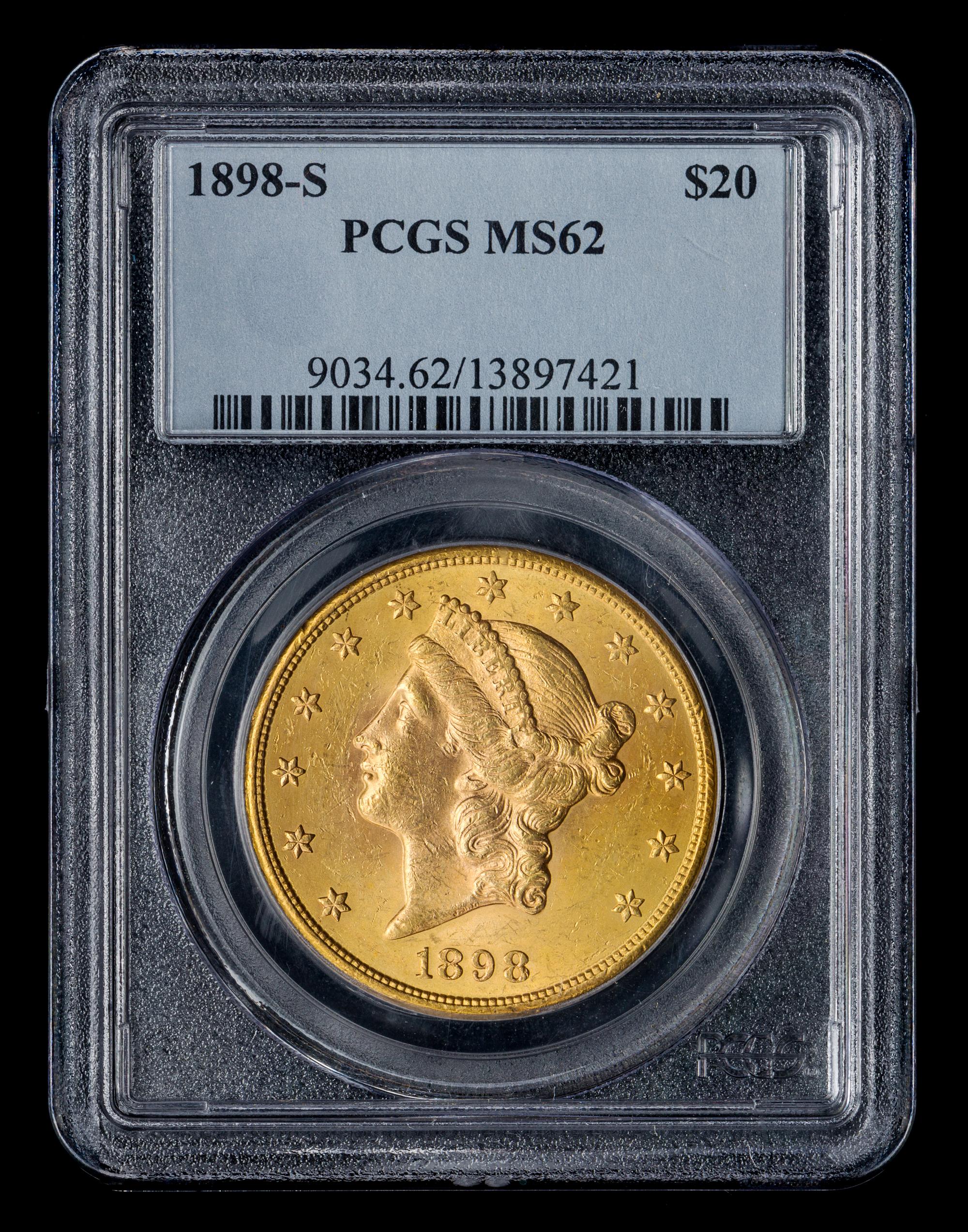 A United States 1898-S Liberty Head $20 Gold Coin