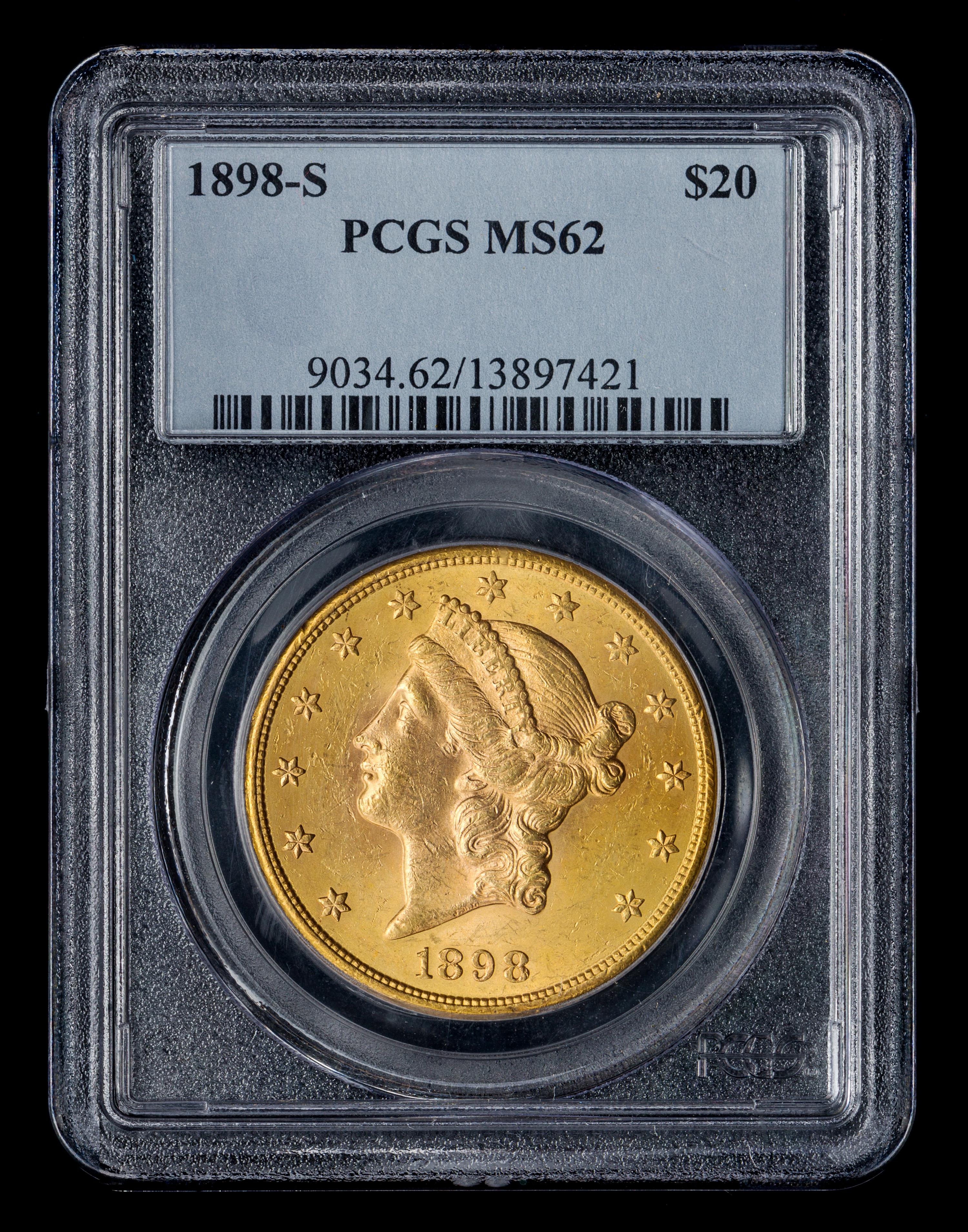 A United States 1898-S Liberty Head $20 Gold Coin
