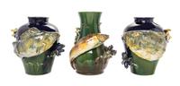 Three French Glazed Ceramic Vases — AUGUSTE JEAN