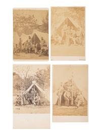 [CIVIL WAR]. A group of 8 photographs of the 7th New York State Militia at Camp Cameron. April-June, 1861.
