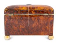 A George III Tortoiseshell Tea Caddy