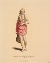Six Hand-Colored Engravings of Dressing Habits of Native American Tribes After Thomas Jefferys (English, ca. 1719-1771)