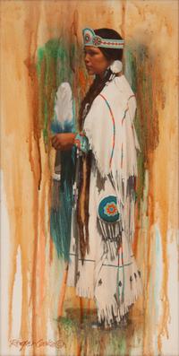Indian Girl with Feather