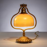 Tiffany Studios New York (American, 1880–1930) — Doré Harp Desk Lamp, base model no. 419, c. 1910