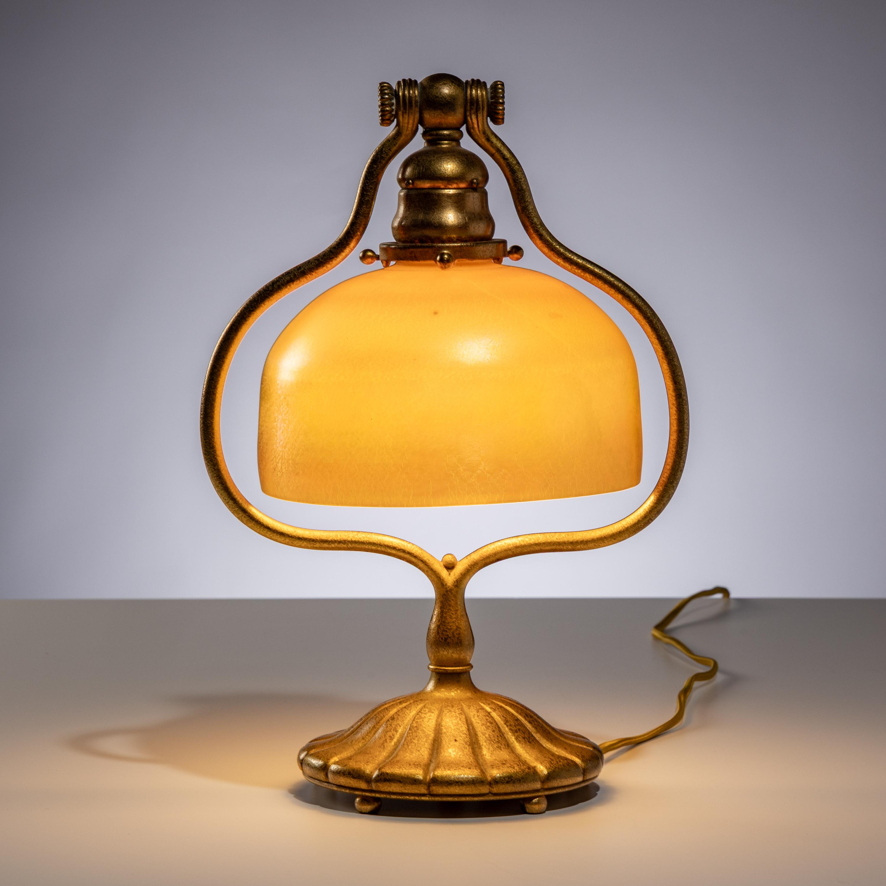 Tiffany Studios New York (American, 1880–1930) — Doré Harp Desk Lamp, base model no. 419, c. 1910