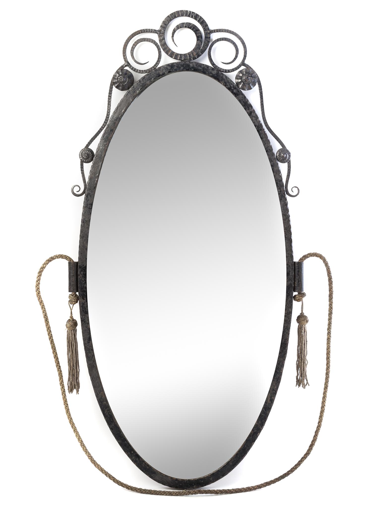 A French Art Deco Iron Mirror — FIRST HALF 20TH CENTURY