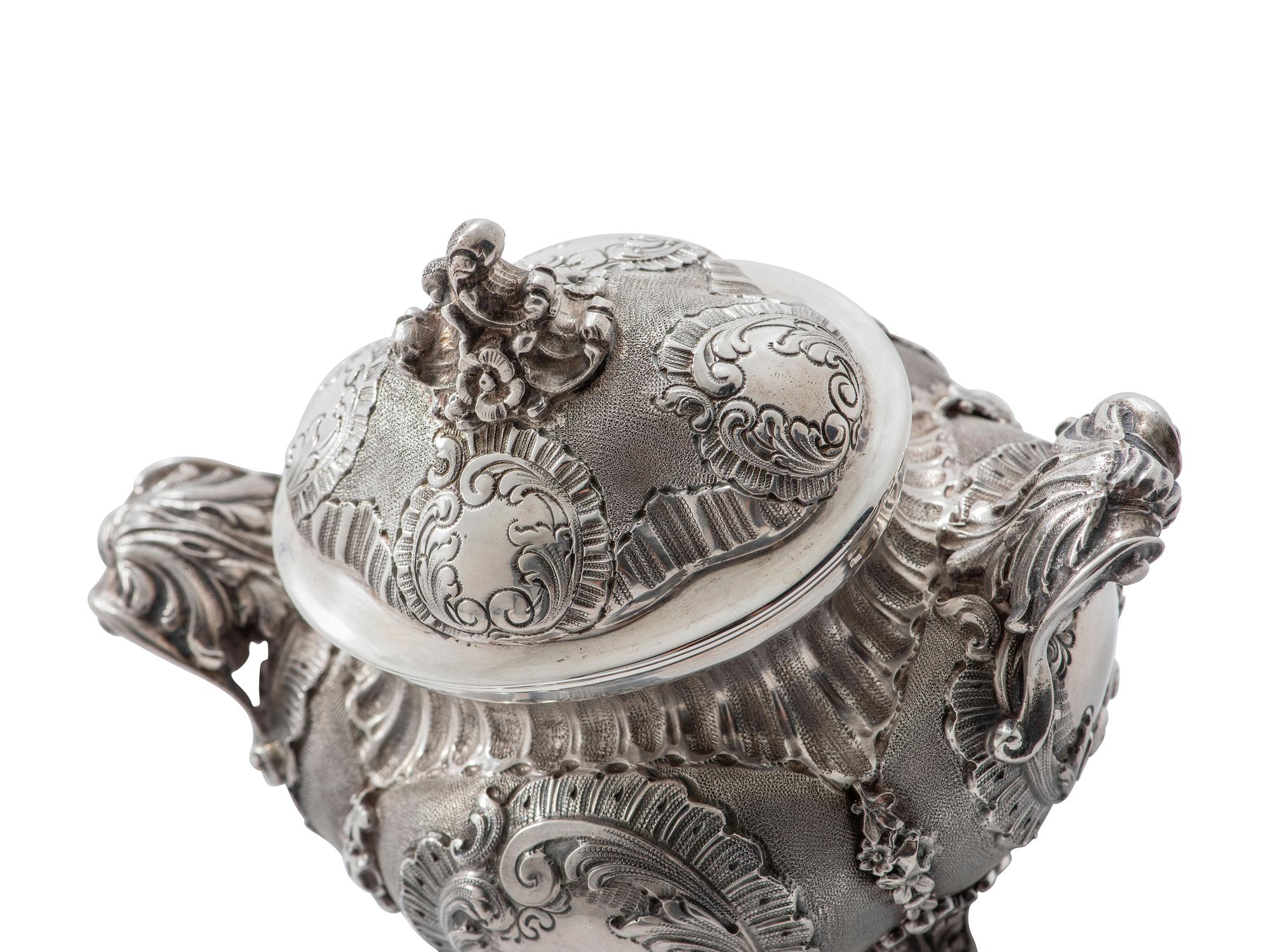 An Italian Silver Four-Piece Tea Service