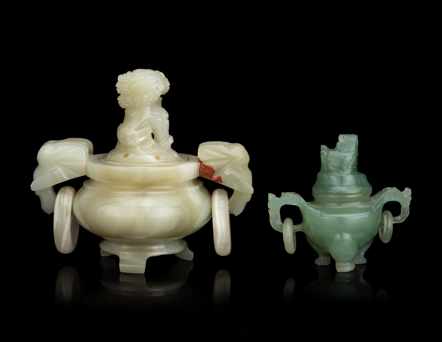 Four Chinese Carved Hardstone Articles