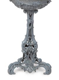 A Victorian Style Painted Iron Pedestal Jardiniere