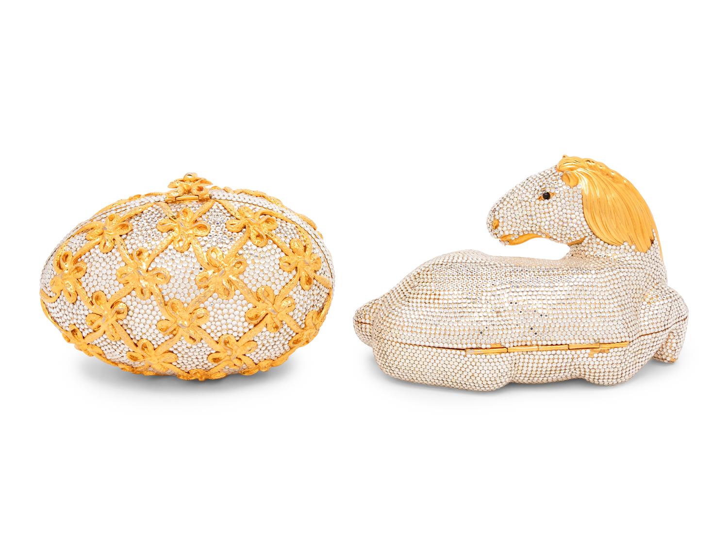 Judith Leiber, Egg and Horse Minaudières