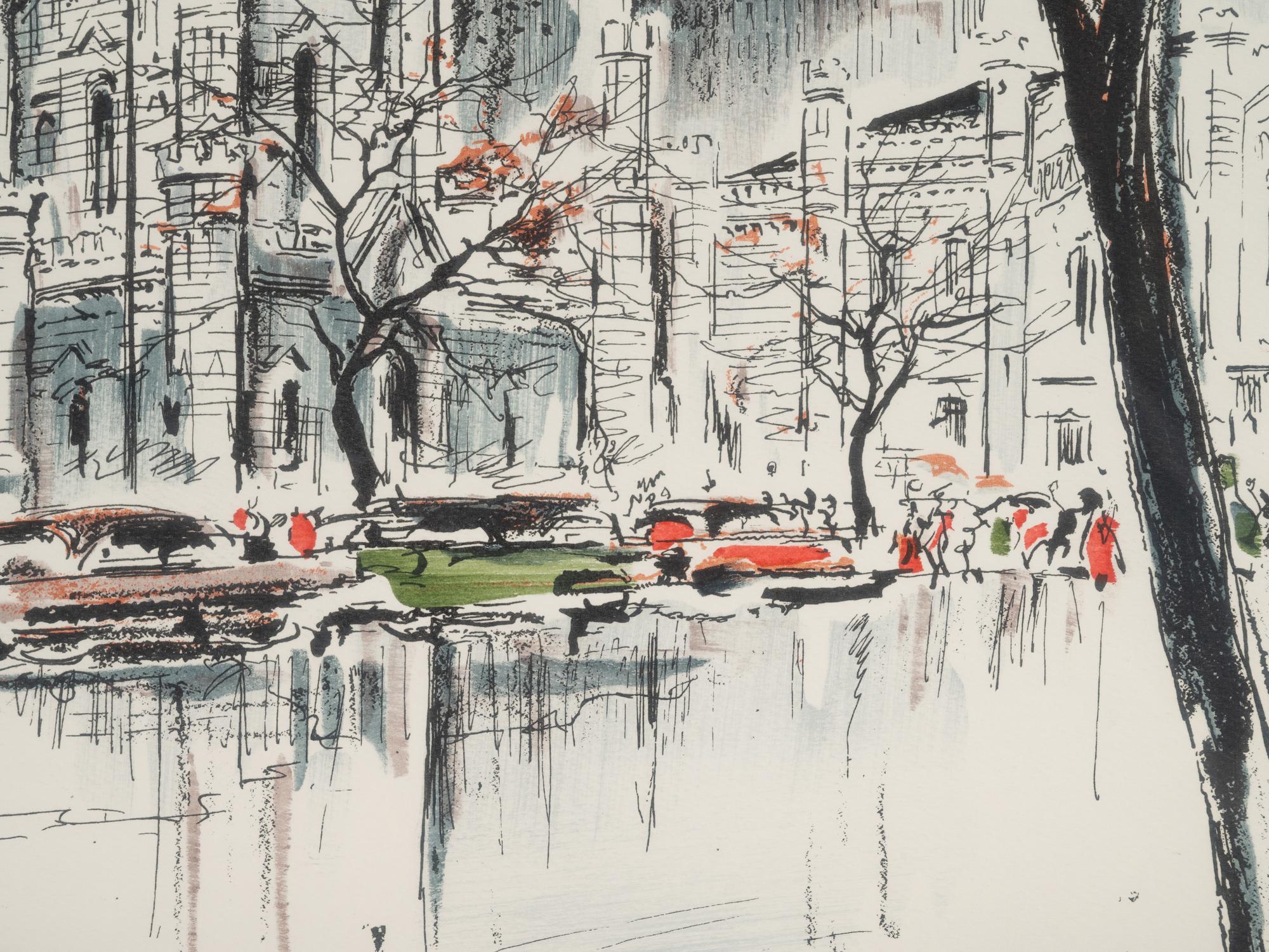 A Pair of Color Lithographs by John Haymson (American, 1902-1980)