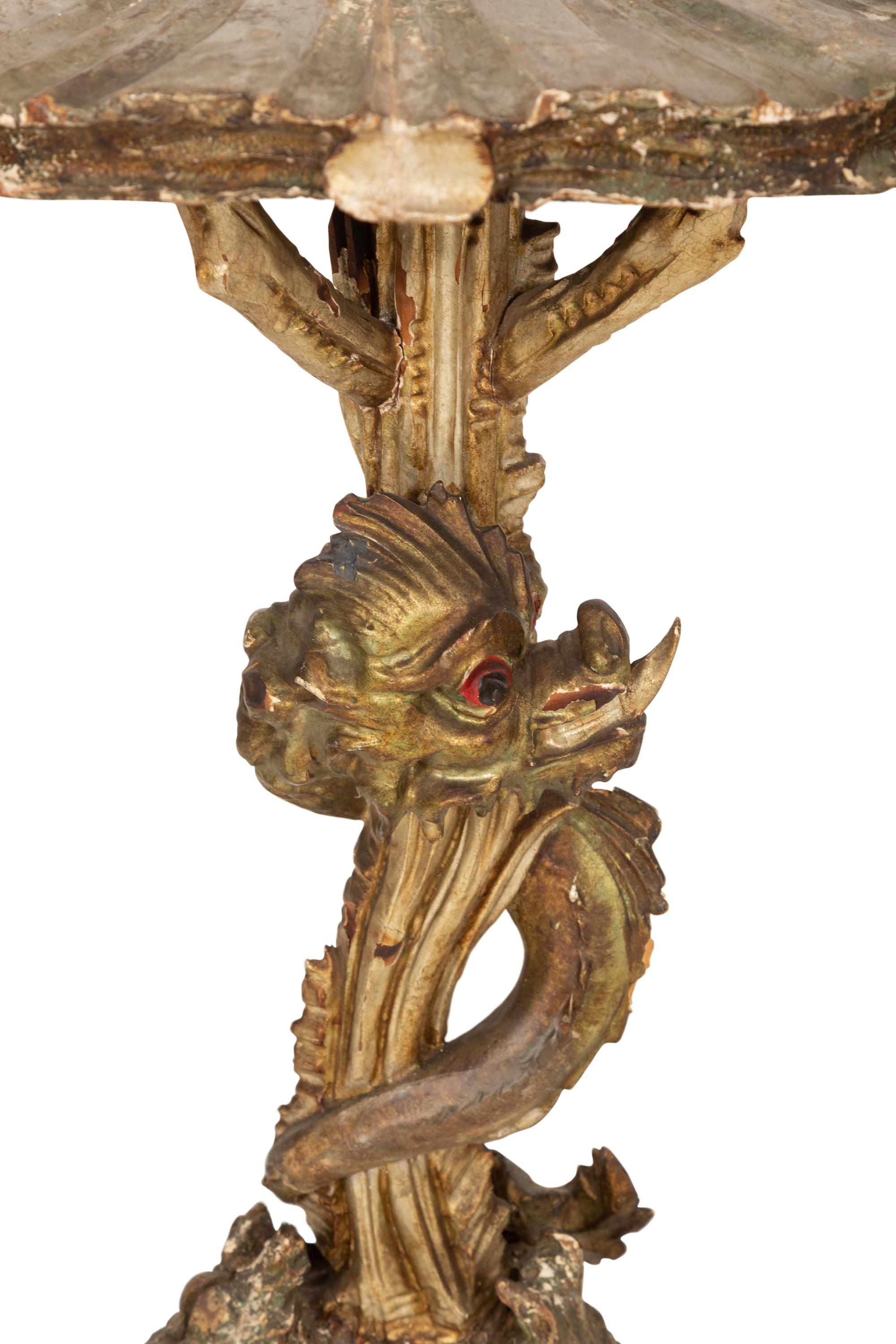A Venetian Style Carved 'Grotto' Side Table