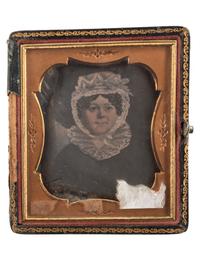 [EARLY PHOTOGRAPHY]. A group of 4 daguerreotypes of painted portraits, comprising: