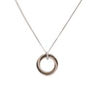 Diamond, Black Diamond, and White Gold Pendant Necklace