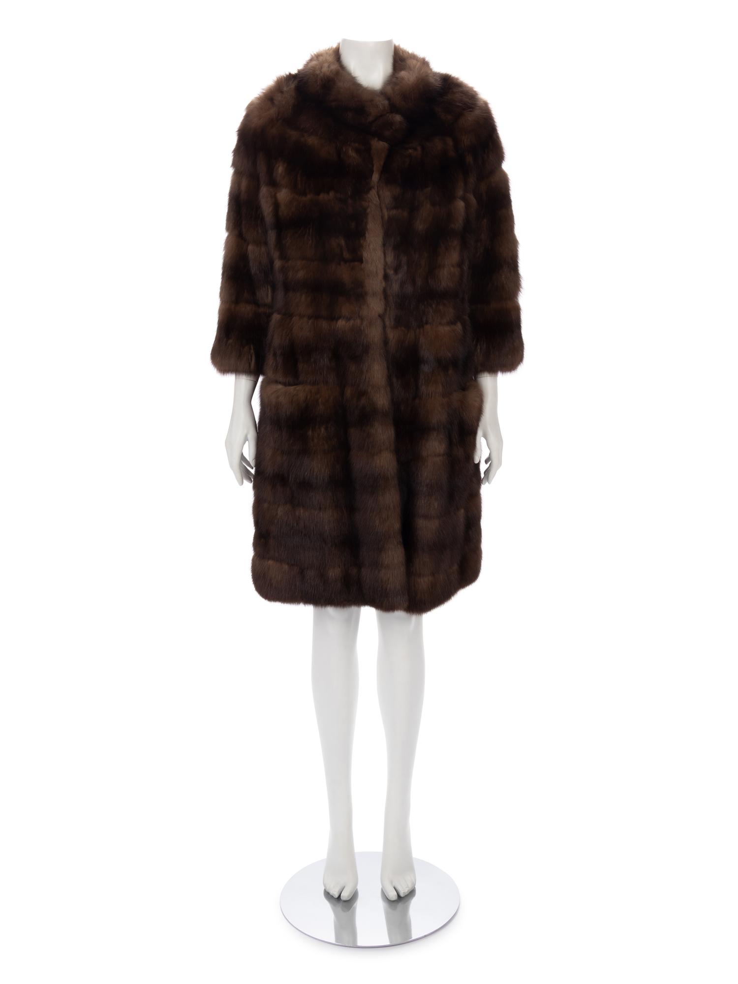 Bergdorf Goodman Sable Coat & Two Sable Collars, 1953