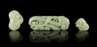 Three Jade Carvings of Lingzhi