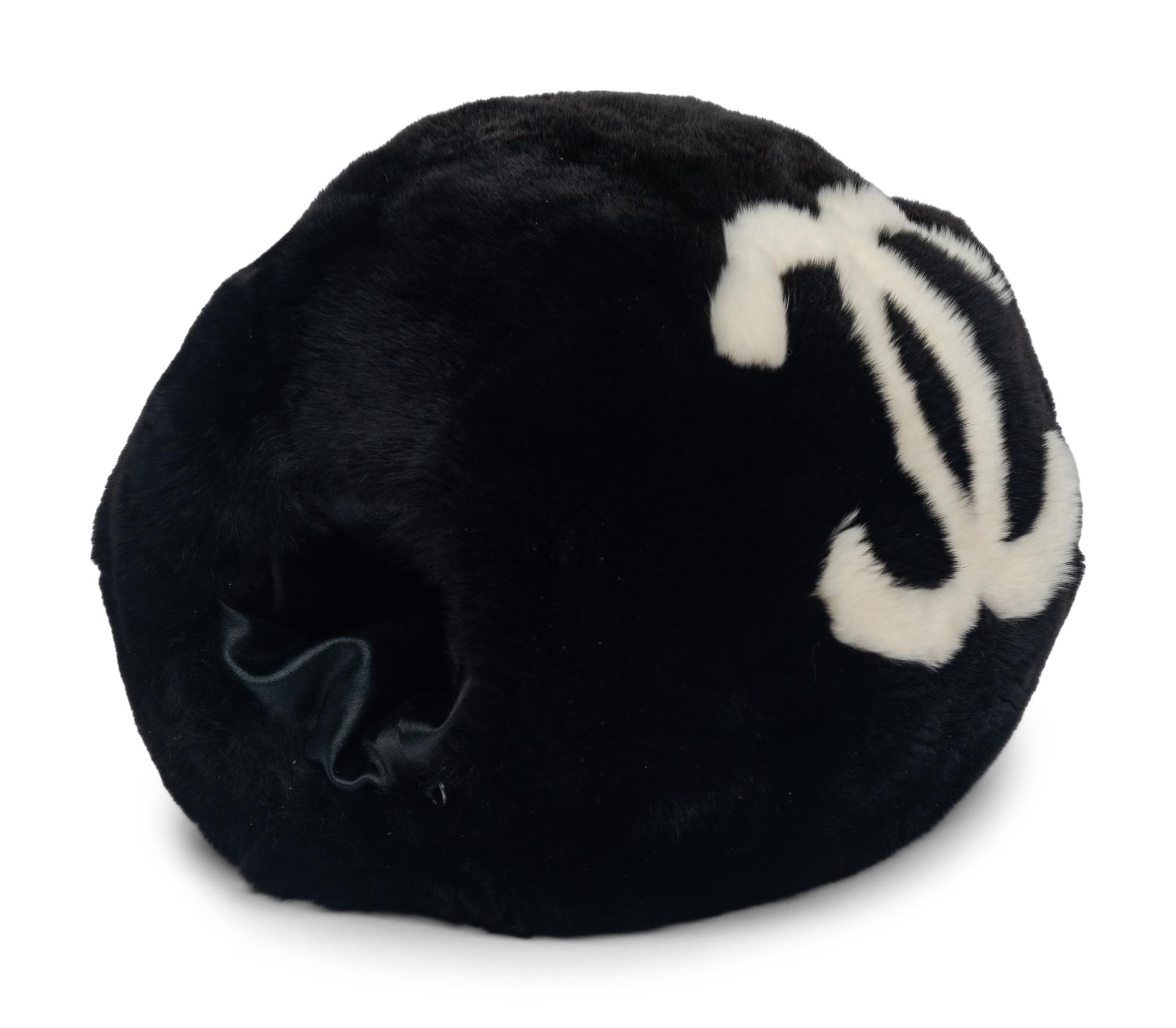 Chanel Logo Muff in Rabbit Fur
